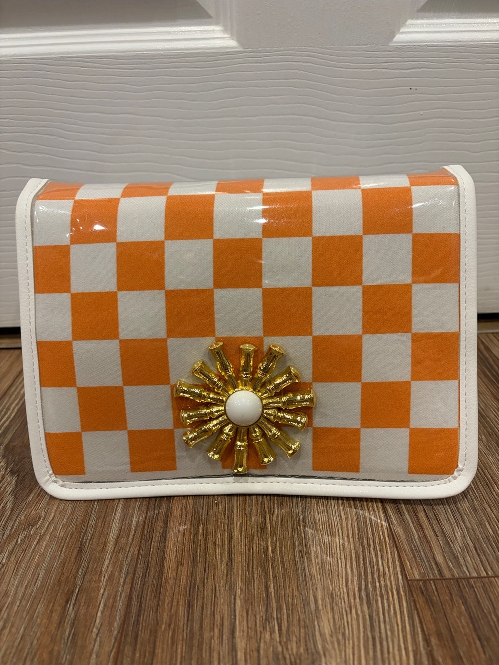 Garland Orange Gingham Stadium Bag